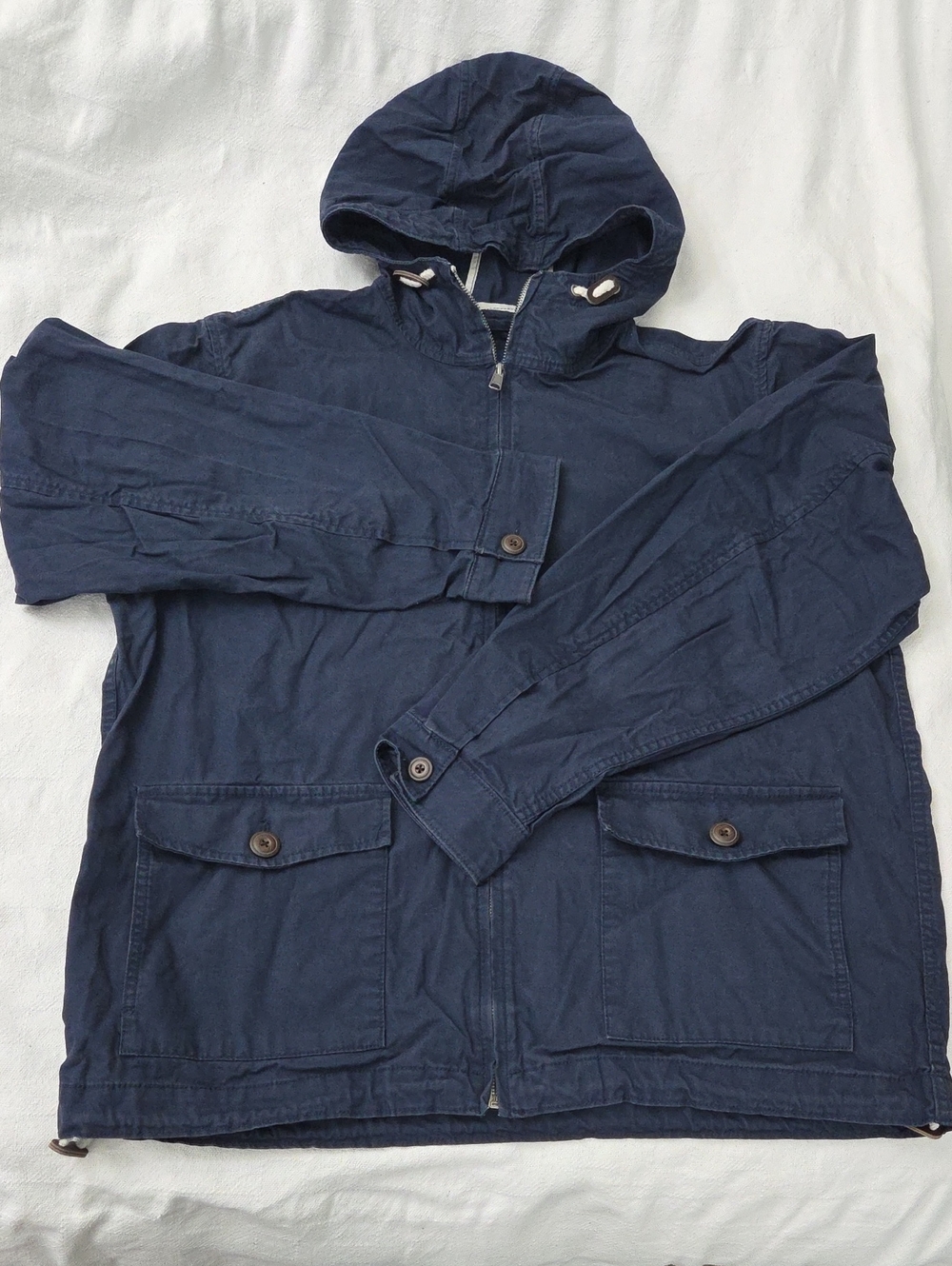 Old Navy Men's XL Navy Blue Hooded Utility Jacket Lightweight Zip Up 💙2 for$30